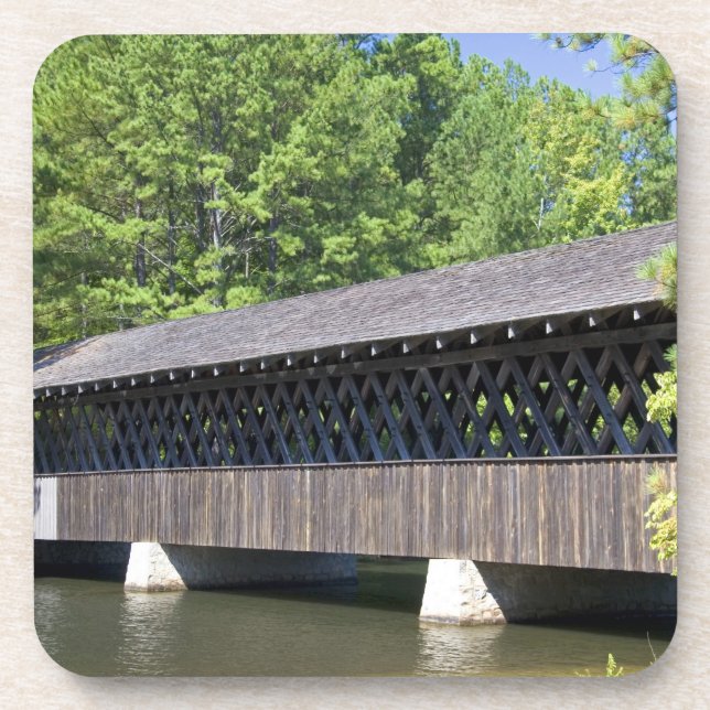 Die überdachte Brücke Stone Mountain bei Stone Untersetzer (Vorderseite)