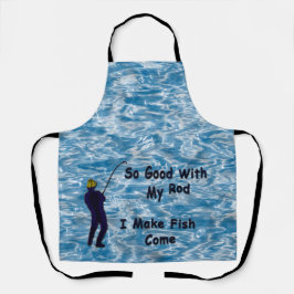 Die überdruckbare Spitze eines Fisherman Schürze