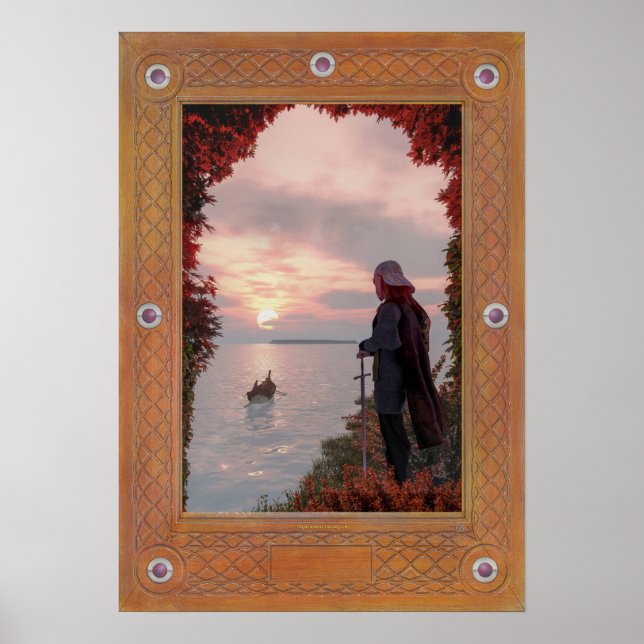 Die Überfahrt von Arthur nach Lundy, Insel Avalon Poster (Vorne)