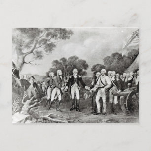 Die Übergabe von General Burgoyne Saratoga Postkarte