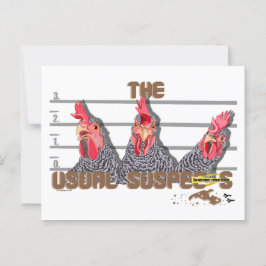 Die üblichen CHICKEN-Verdächtigen - Gesteinshühner Postkarte