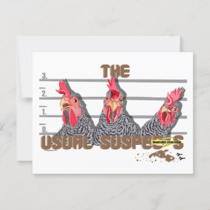 Die üblichen CHICKEN-Verdächtigen - Gesteinshühner Postkarte