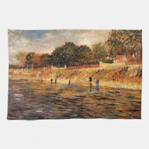 Die Ufer der Seine von Vincent van Gogh Geschirrtuch