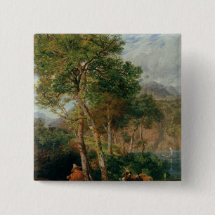 Die Ufer von See Lecco Button