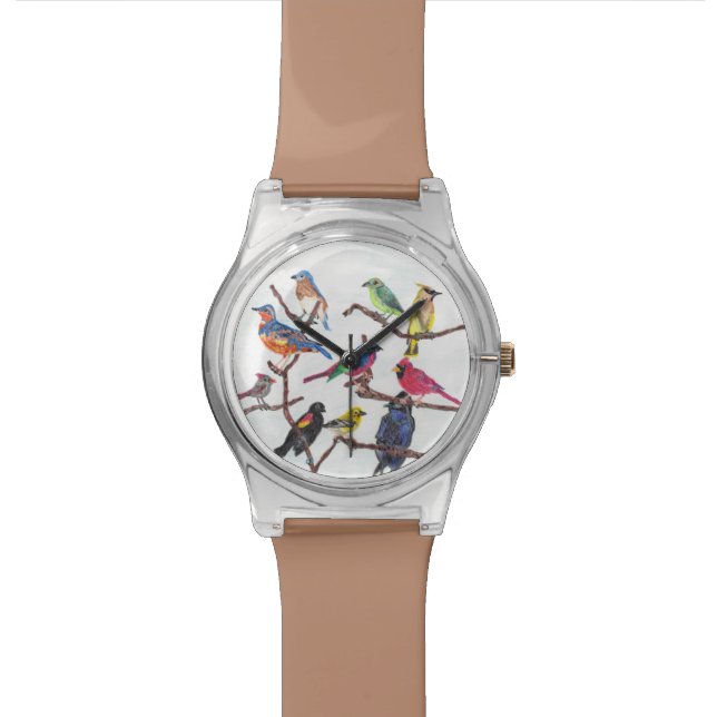 Die Uhr der Ansammlungs-bunte Singvogel-May28th (Nahaufnahme)