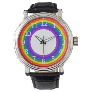 Die Uhr der einfachen bunten LGBT