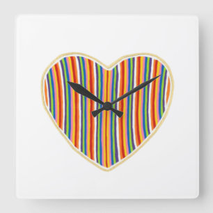 Die Uhr der Herzstreifenwand