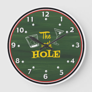 Die Uhr des 19. Loch-wunderlichen Golfspielers