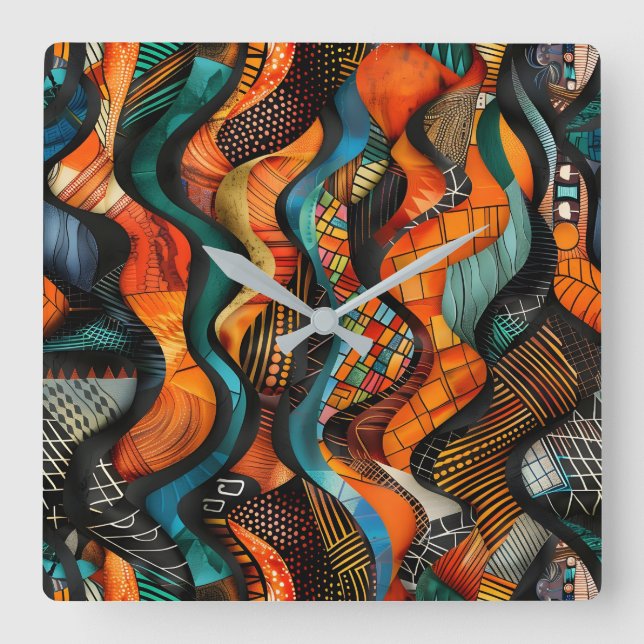 Die Uhr für afrikanische Stammesmuster (Vorderseite)