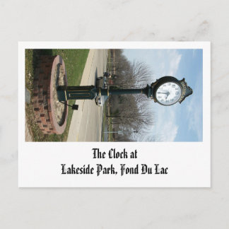 Die Uhr im Lakeside Park, Fond du Lac Postkarte