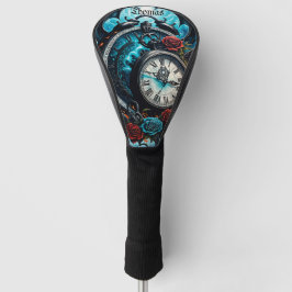 Die Uhr im Nebel der Unendlichkeit. Golf Headcover