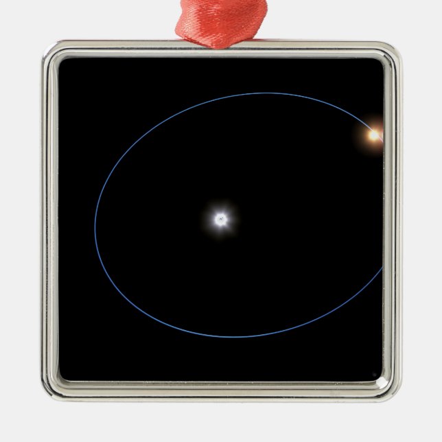 Die Uhrmacherbahn eines Triple-Star-Systems Silbernes Ornament (Vorne)