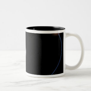 Die Uhrwerk ähnlichen Bahnen eines Dreifachstern Zweifarbige Tasse