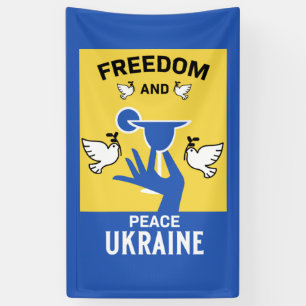Die Ukraine beendet Krieg und Frieden Banner