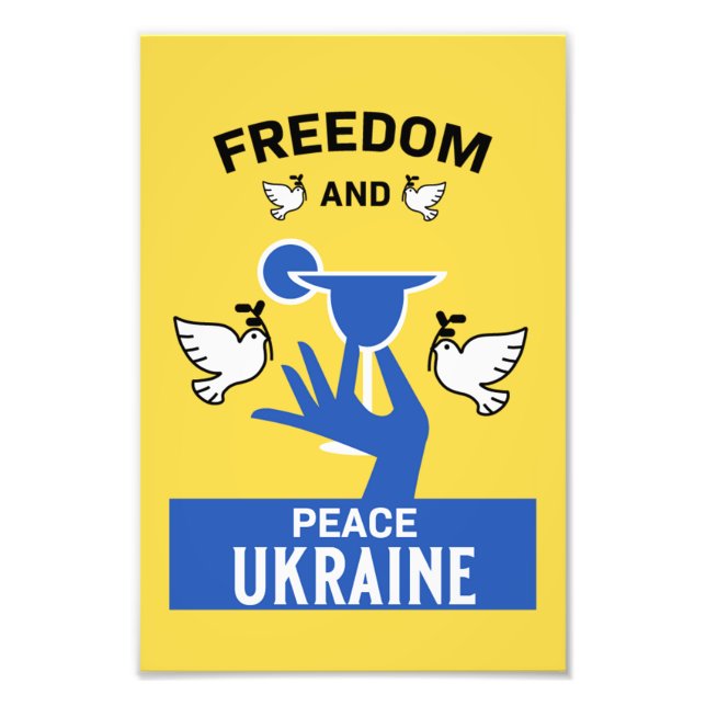 Die Ukraine beendet Krieg und Frieden Fotodruck (Vorne)