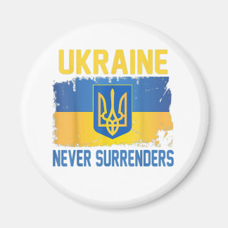 Die UKRAINE gibt die Unterstützung der Ukraine nie Magnet