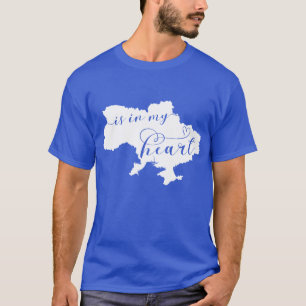 Die Ukraine ist in meinem Herzen, Karte T-Shirt