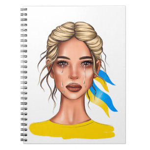 Die Ukraine stoppt den Krieg Blonde Notizblock