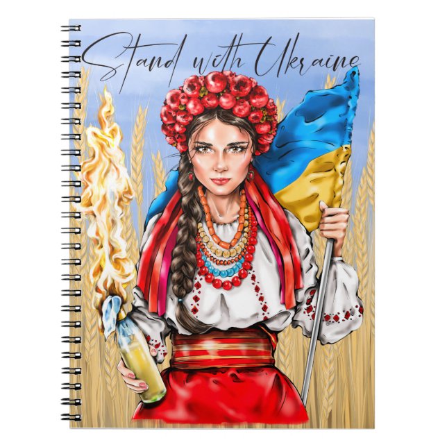 Die Ukraine unterstützt Drawstring Bag Notizblock (Vorderseite)