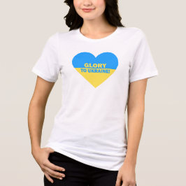 Die ukrainische Fahne im Herzen der Ukraine Tri-Blend Shirt