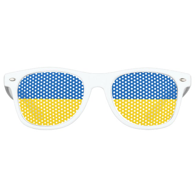 Die ukrainische Farbe | Flagge der Ukraine Partybrille (Vorderseite)