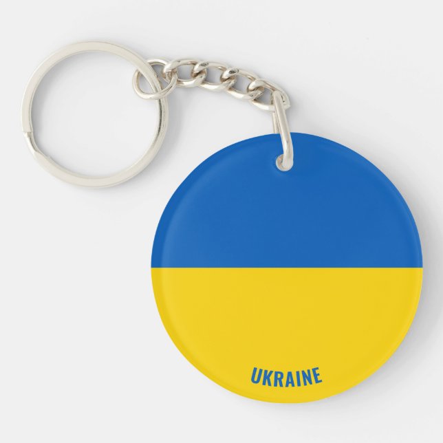 Die ukrainische Flagge Charming Patriotic Schlüsselanhänger (Vorderseite)