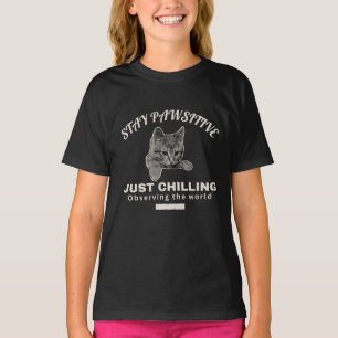 Die ultimative Entspannung: Katzenillustration T-Shirt