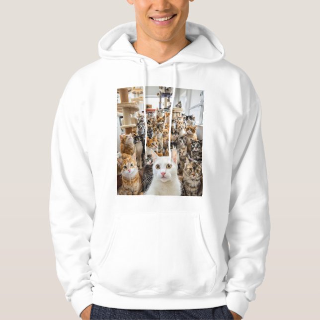 Die ultimative Katzenselfie - Squad Goals besetzt Hoodie (Vorderseite)