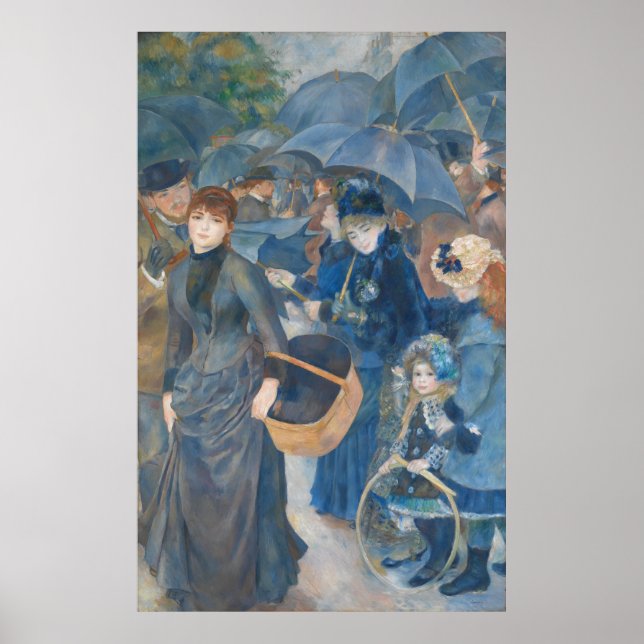 Die Umbrellas von Pierre-Auguste Renoir (1881-86) Poster (Vorne)