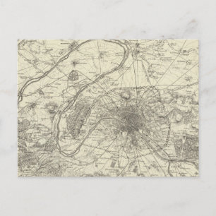 Die Umgebung von Paris Postkarte