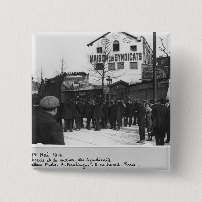 Die Umgebungen des Maison DES Syndicats, Button (Vorderseite)
