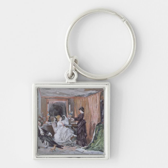 Die Umkleidekabine von Hortense Schneider Schlüsselanhänger (Vorne)