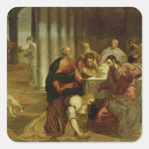Die Umwandlung von Maria Magdalena, 1546-7 Quadratischer Aufkleber