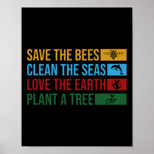 Die Umweltwissenschaft des Earth Day Planet Rette Poster