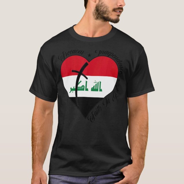 Die Unabhängigkeit Gottes Christlicher Irak T-Shirt (Vorderseite)