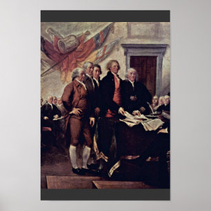 Die Unabhängigkeitserklärung Detail durch Trumbull Poster