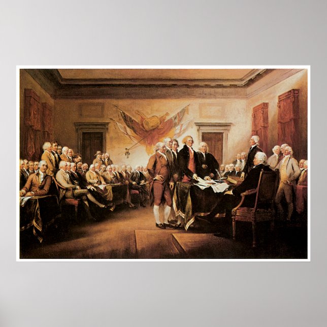 Die Unabhängigkeitserklärung vom 4. Juli 1776 Poster (Vorne)