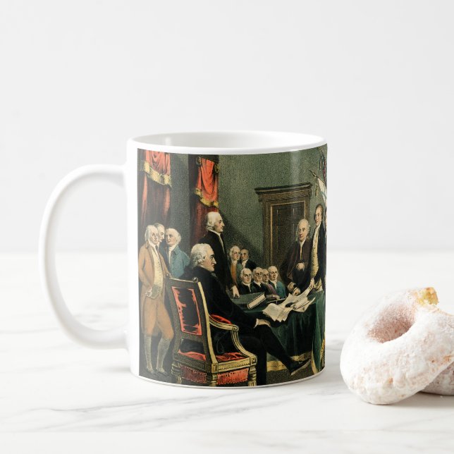 Die Unabhängigkeitserklärung von 1850, wiederherge Kaffeetasse (Mit Donut)