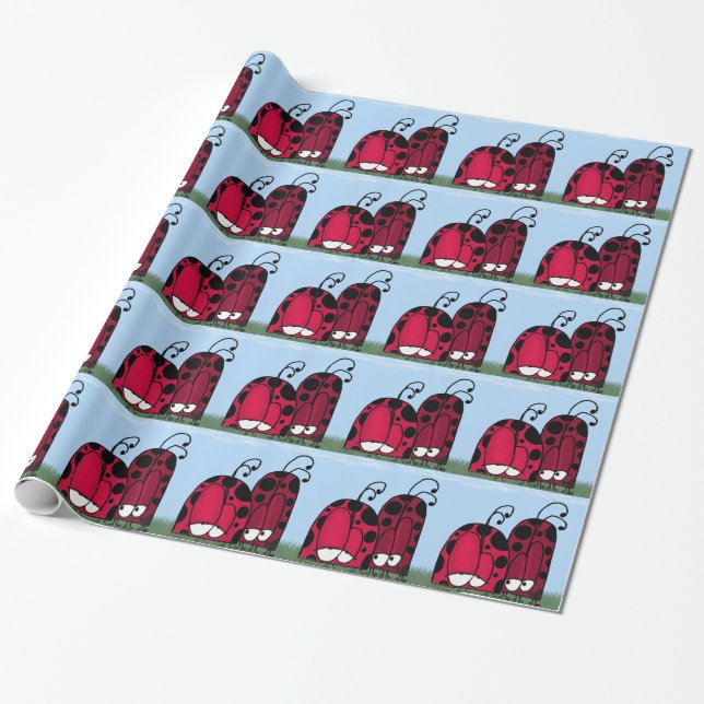 Die unangeforderte Liebe Ladybug Illustration Geschenkpapier (Ungerollt)