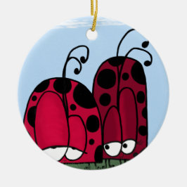 Die unangeforderte Liebe Ladybug Illustration Keramik Ornament