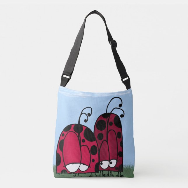 Die unangeforderte Liebe Ladybug Illustration Tragetaschen Mit Langen Trägern (Vorderseite)