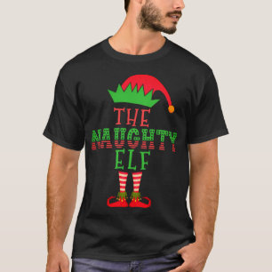 Die unartige Elf-Familie passende Weihnachtspyjama T-Shirt