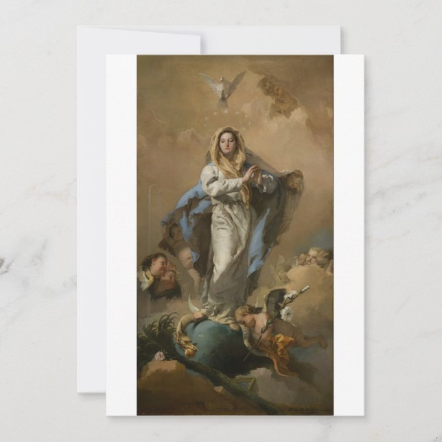 Die unbefleckte Empfängnis von Giovanni Tiepolo Einladung (Vorderseite)