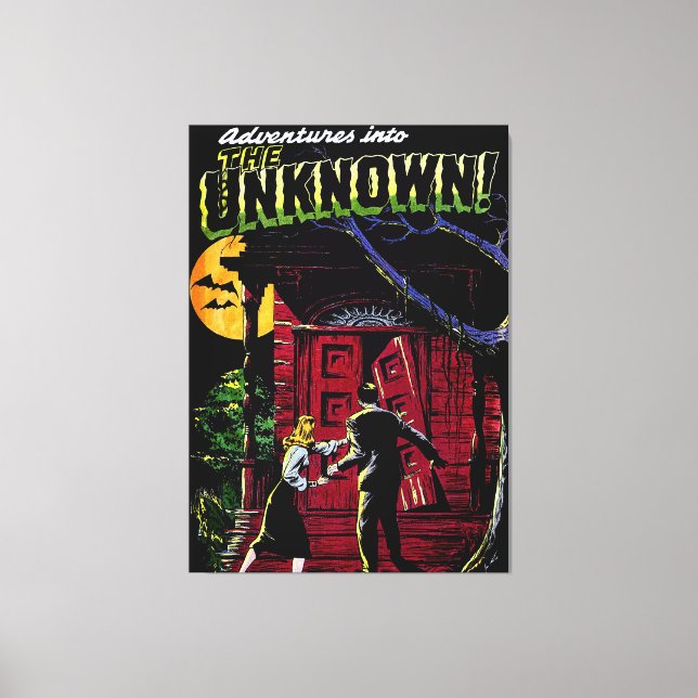 Die unbekannten Vintagen Comic des Spuk Hauses Leinwanddruck (Vorderseite)