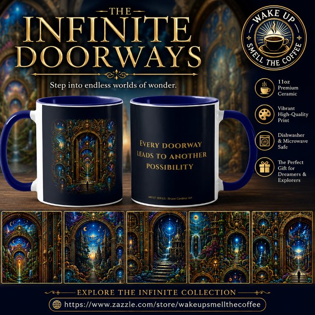 Die unendlichen Türöffnungen Tasse (Von Creator hochgeladen)