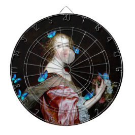Die unerwartete Ankunft blauer Schmetterlinge Dartscheibe
