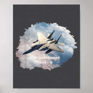 Die ungeschlagene F-15, 104-0, V3 - Patriotische S Poster