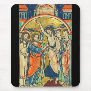 Die Ungläubigkeit des hl. Thomas aus dem Psalter Mousepad