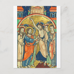Die Ungläubigkeit des hl. Thomas aus dem Psalter Postkarte