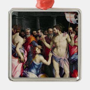 Die Ungläubigkeit von St Thomas, c.1547 Silbernes Ornament